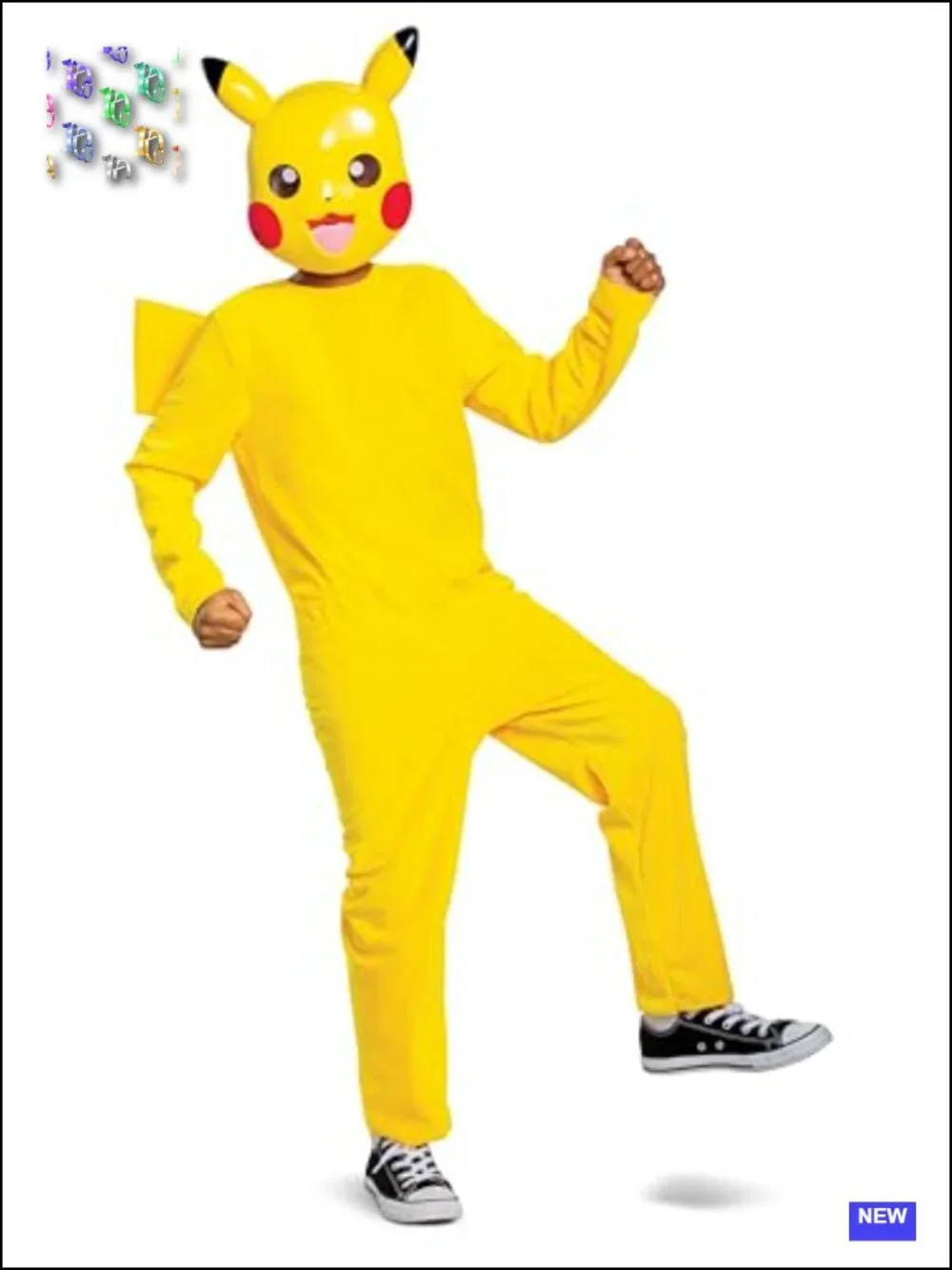Kids Pikachu Pokemon Cosplay Costume Jumpsuit Halloween Size S 4-6 Official